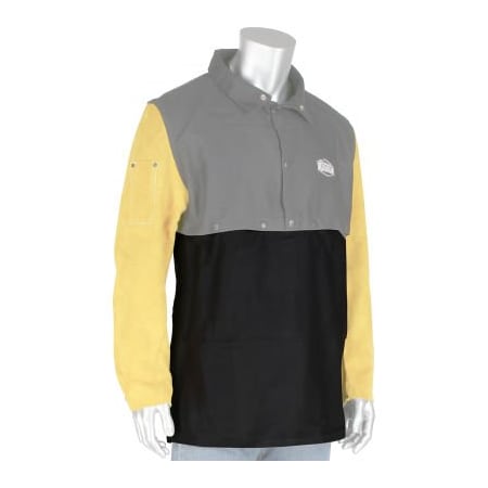 Pip Ironcat FR Cotton Apron w/ Black Anodized Snap, Dark Brown, XL 8052/XL